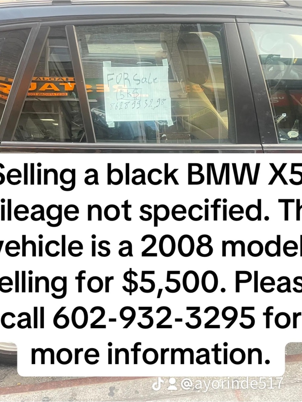 BMW X5 Black - 2008 Model (Electronics Other)